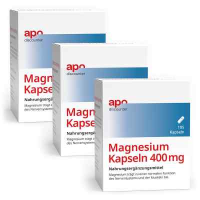 Magnesium Kapseln 400 mg von apodiscounter