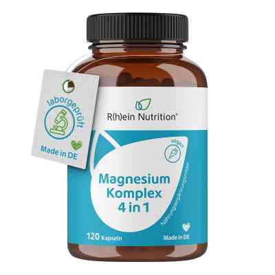 Magnesium Komplex 4in1 hochdosiert Vegan Kapseln 120 stk von R(h)ein Nutrition UG PZN 18680739