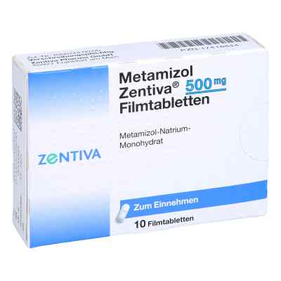 Metamizol Zentiva 500 Mg Filmtabletten 10 stk von Zentiva Pharma GmbH PZN 17418844