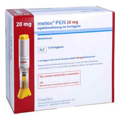 Metex Pen 20 mg Injektionslösung i.e.Fertigpen 6 stk von Medac GmbH PZN 09668366