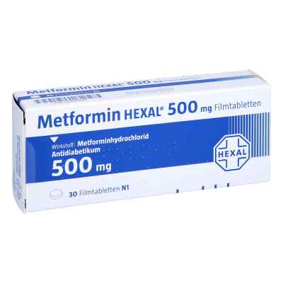 Metformin Hexal 500 mg Filmtabletten 30 stk von Hexal AG PZN 02386423