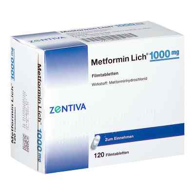 Metformin Lich 1.000 mg Filmtabletten 120 stk von Zentiva Pharma GmbH PZN 04100135