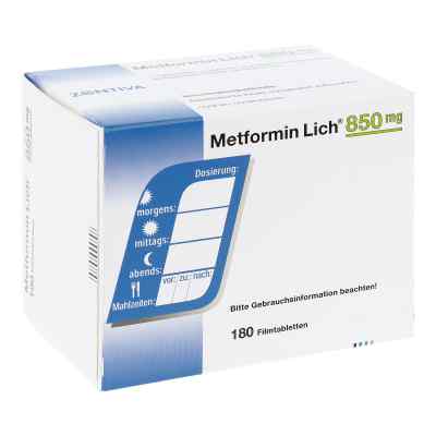 Metformin Lich 850mg 180 stk von Zentiva Pharma GmbH PZN 08839127