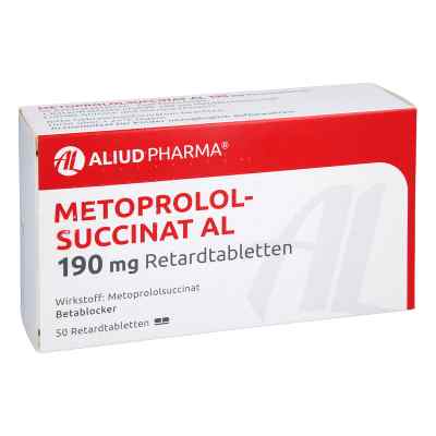Metoprololsuccinat Al 190 mg Retardtabletten 50 stk von ALIUD Pharma GmbH PZN 07097758