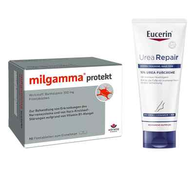 Milgamma Protekt Filmtabletten + Eucerin Urearepair Plus Fußcrem