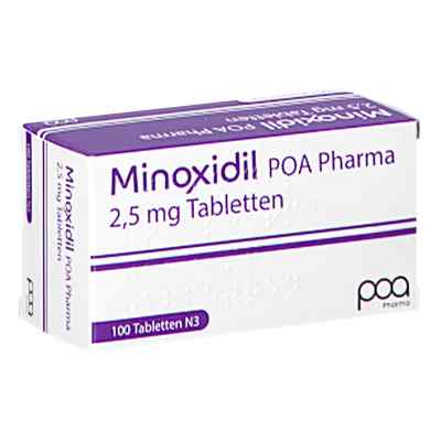 Minoxidil Poa Pharma 2,5 Mg Tabletten 100 stk von POA Pharma GmbH PZN 18766518