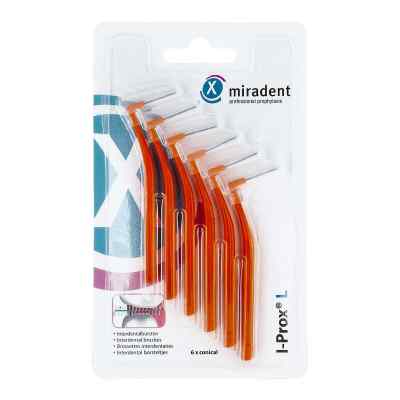 Miradent Interdentalbürste I-prox L 0,8 mm orange 6 stk von Hager Pharma GmbH PZN 11597515