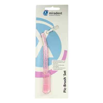 Miradent Interdentalbürsten Pic-Brush Set pink transparent