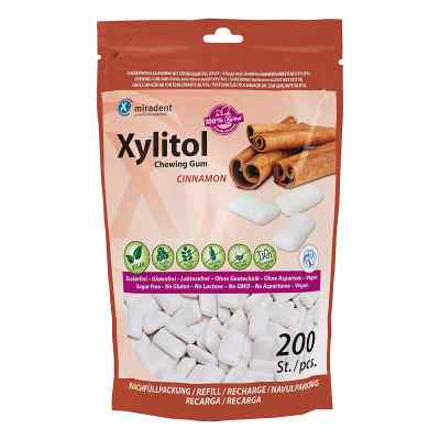 Miradent Xylitol Chewing Gum Zimt Refill 200 stk von Hager Pharma GmbH PZN 17456945