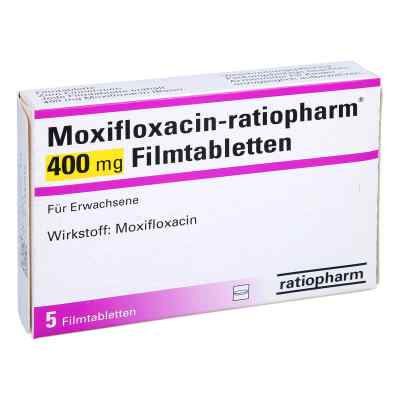 Moxifloxacin-ratiopharm 400 mg Filmtabletten 5 stk von ratiopharm GmbH PZN 08738679