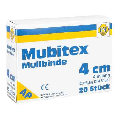 Mubitex Mullbinden 4cm ohne Cello 20 stk von ERENA Verbandstoffe GmbH & Co. K PZN 03497857