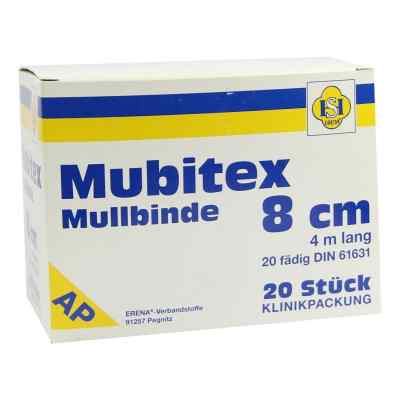 Mubitex Mullbinden 8cm ohne Cello 20 stk von ERENA Verbandstoffe GmbH & Co. K PZN 03289449