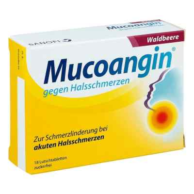 Mucoangin gegen Halsschmerzen Waldbeere Lutschtabletten 18 stk von Sanofi-Aventis Deutschland GmbH  PZN 07314486