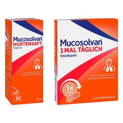MUCOSOLVAN Hustensaft 100 ml und Retardkapseln 10 stk 1 Pck von A. Nattermann & Cie GmbH PZN 08102546