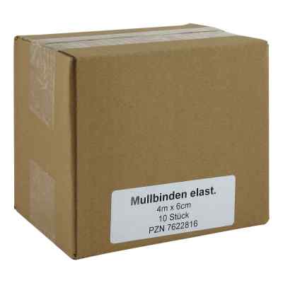 Mullbinden 6 cmx4 m elastisch 10 stk von Medi Kauf Braun GmbH & Co. KG PZN 07622816