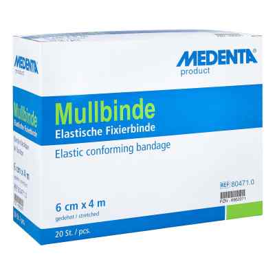 Mullbinden elastisch 4mx6cm 20 stk von MEDENTA GmbH PZN 06962071