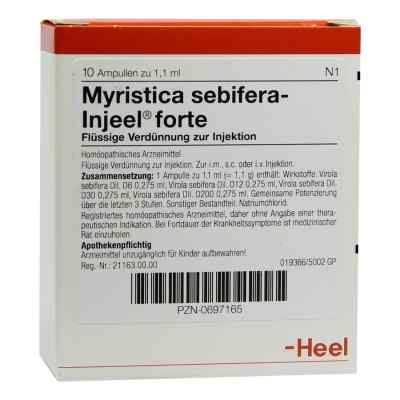 Myristica Sebifera Injeel forte Ampullen 10 stk von Biologische Heilmittel Heel GmbH PZN 00697165