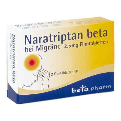 Naratriptan Beta Bei Migräne 2,5 Mg Filmtabletten 2 stk von betapharm Arzneimittel GmbH PZN 16006134