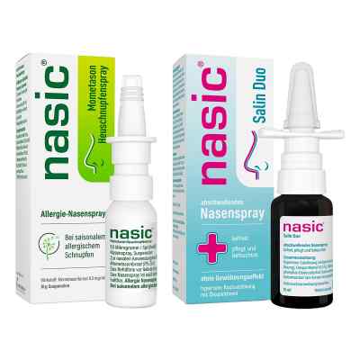 Nasic Mometason (18 g) und Nasic Salin Duo Nasenspray (15 ml)