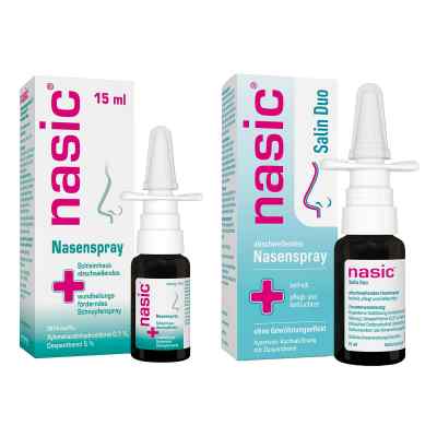Nasic Nasenspray (15 ml) und Nasic Salin Duo Nasenspray (15 ml)