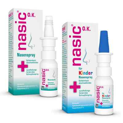 Nasic Nasenspray OK Erwachsene und Nasic Nasenspray OK Kinder