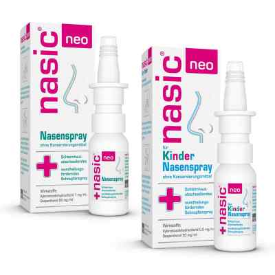 Nasic neo Nasenspray Erwachsene und Nasic neo Nasenspray Kinder