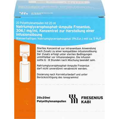 Natriumglycerophosphat Ampulle Infusionslsg.-konz. 20X20 ml von Fresenius Kabi Deutschland GmbH PZN 00817451