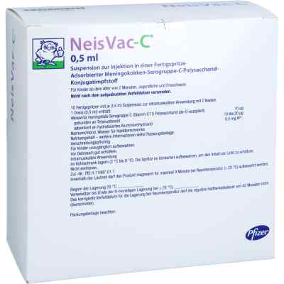 Neisvac-c Injektionssuspension i.e.Fertigspritze 10X0.5 ml