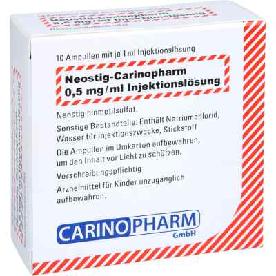 Neostig Carinopharm 0,5 mg/ml Injektionslösung 10 stk von Carinopharm GmbH PZN 14132076