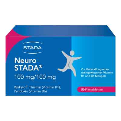 Neuro STADA Vitamin B1/ Vitamin B6 100mg/100mg Filmtabletten 50 stk von STADA Consumer Health Deutschlan PZN 00871255