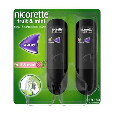 Nicorette Fruit & Mint Spray 2 stk von Johnson & Johnson GmbH (OTC) PZN 15293692