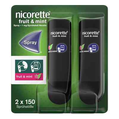 Nicorette fruit & mint Spray mit Nikotin 2 stk von Johnson & Johnson GmbH (OTC) PZN 18215132