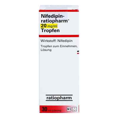 Nifedipin-ratiopharm 20 mg/ml Tropfen zum Einnehmen 30 ml von ratiopharm GmbH PZN 03146891