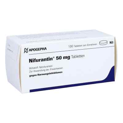 Nifurantin 50 mg Tabletten 100 stk von APOGEPHA Arzneimittel GmbH PZN 01677064