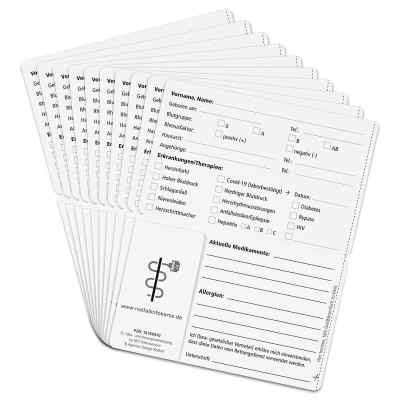 Notfall-info-kartenhülle für die Gesundheitskarte 10 stk von MZ-Datenservice e. K. PZN 16769487