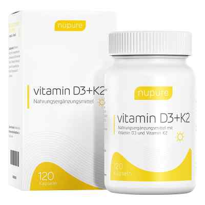 Nupure vitamin D3 + K2 Kapseln 120 stk von BHI Biohealth International GmbH PZN 16698480