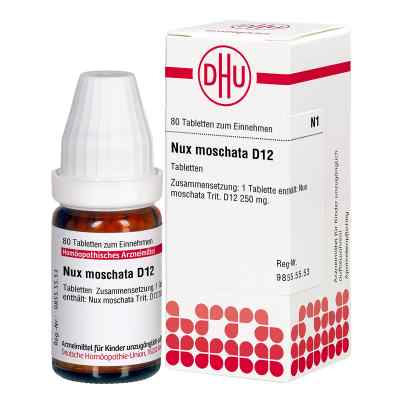 Nux Moschata D12  Tabletten 80 stk von DHU-Arzneimittel GmbH & Co. KG PZN 04229403