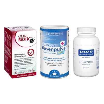 Omni Biotic 6 + Basica Direkt + Pure Encapsulations L-Glutamin