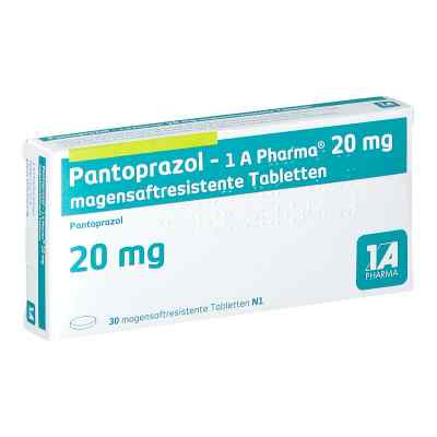 Pantoprazol-1a Pharma 20 mg magensaftresistent Tabletten 30 stk von 1 A Pharma GmbH PZN 05046900