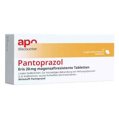 Pantoprazol Eris 20 mg bei Sodbrennen und Reflux 14 stk von Fair-Med Healthcare GmbH PZN 14214584