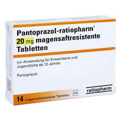 Pantoprazol-ratiopharm 20 mg magensaftresistent Tabletten 14 stk von ratiopharm GmbH PZN 01175026