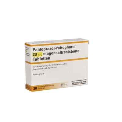 Pantoprazol-ratiopharm 20 mg magensaftresistent Tabletten 30 stk von ratiopharm GmbH PZN 07189673