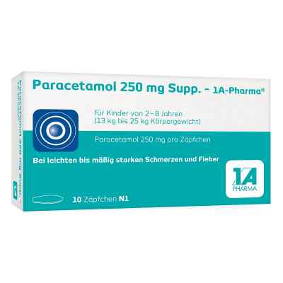 Paracetamol 250mg-1A Pharma 10 stk von 1 A Pharma GmbH PZN 04478187
