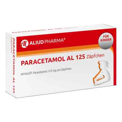 Paracetamol AL 125 Zäpfchen bei akuten Schmerzen und Fieber 10 stk von ALIUD Pharma GmbH PZN 03295065