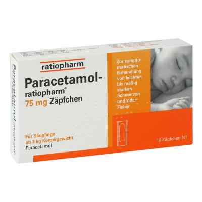 Paracetamol ratiopharm 75mg 10 stk von ratiopharm GmbH PZN 09263913