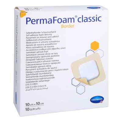 Permafoam classic Border Schaumverband 10x10 cm 10 stk von PAUL HARTMANN AG PZN 15744597