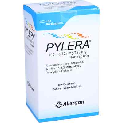 Pylera 140 mg/125 mg/125 mg Hartkapseln 120 stk von Orifarm GmbH PZN 13879689