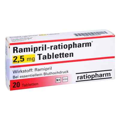 Ramipril-ratiopharm 2,5 mg Tabletten 20 stk von ratiopharm GmbH PZN 02223856