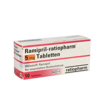 Ramipril-ratiopharm 5 mg Tabletten 50 stk von ratiopharm GmbH PZN 02223939