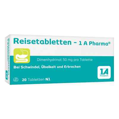 Reisetabletten-1A Pharma 20 stk von 1 A Pharma GmbH PZN 05368650
